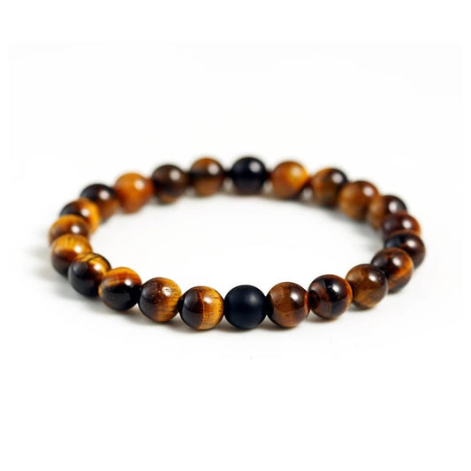 Dumb Black Frosted Stone Eye Bracelet