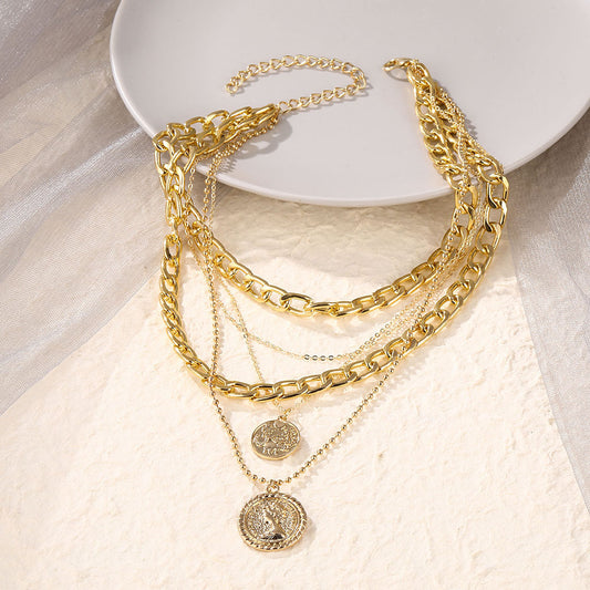 Multilayer Round Heads Necklaces